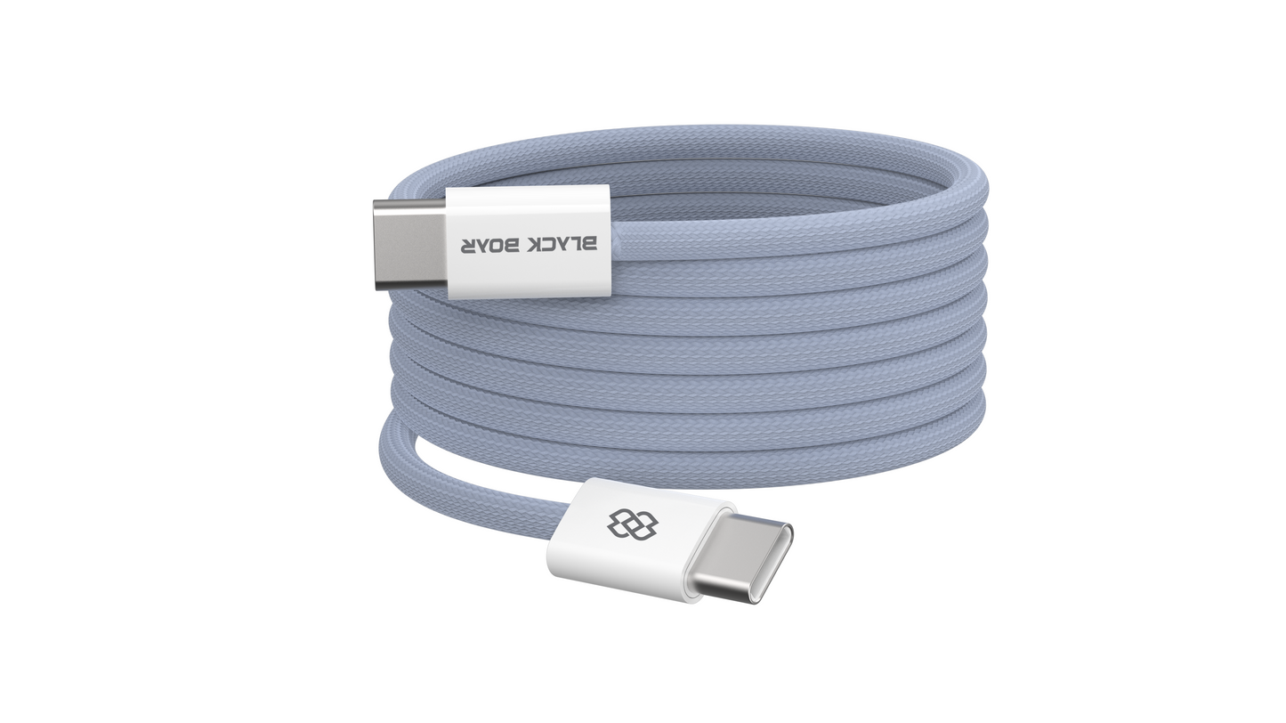 BlackBoar Velocity - Type C to Type C, 60W 6A Fast Charging Braided Cable 1.2 M length