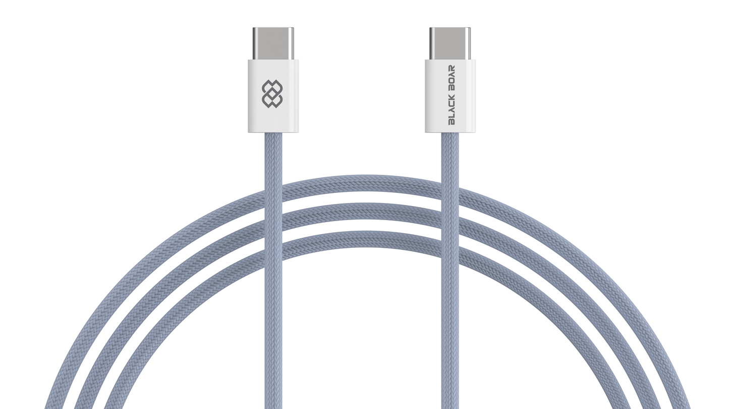 BlackBoar Velocity - Type C to Type C, 60W 6A Fast Charging Braided Cable 1.2 M length