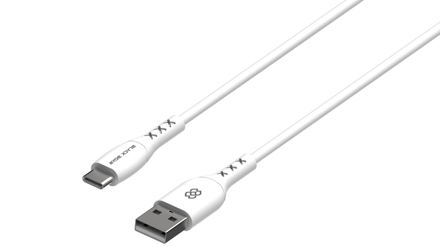 BlackBoar Essential - Type A to Type C 3A 18 watt PVC Fast Charging & 3amp; Data Sync Cable 1 M Length