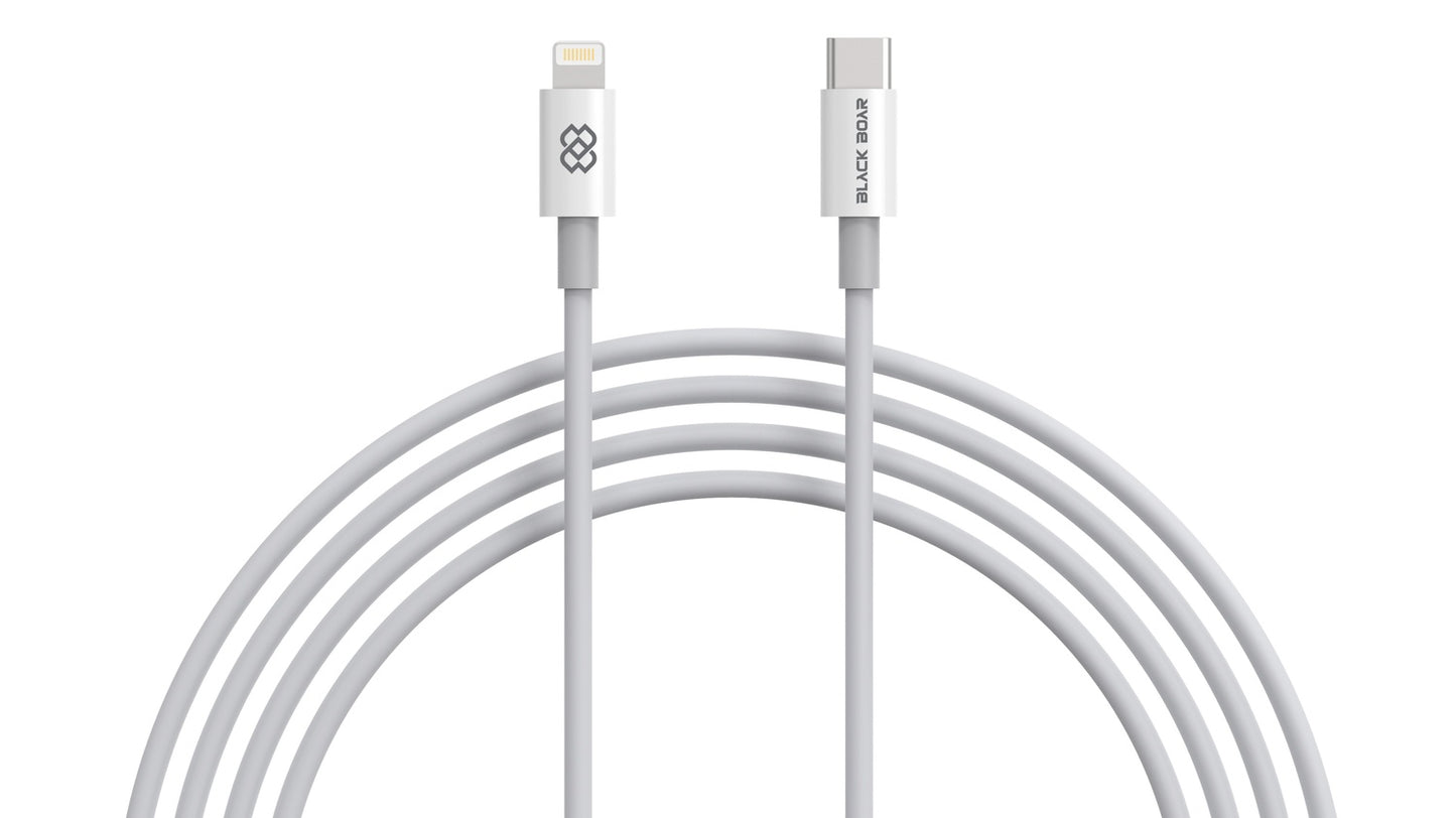 BlackBoar Fusion - Type C to Lightning , 27watt 3A Fast Charging Cable, Premium TPE Material, Support to all Lightning Devices 1M Length