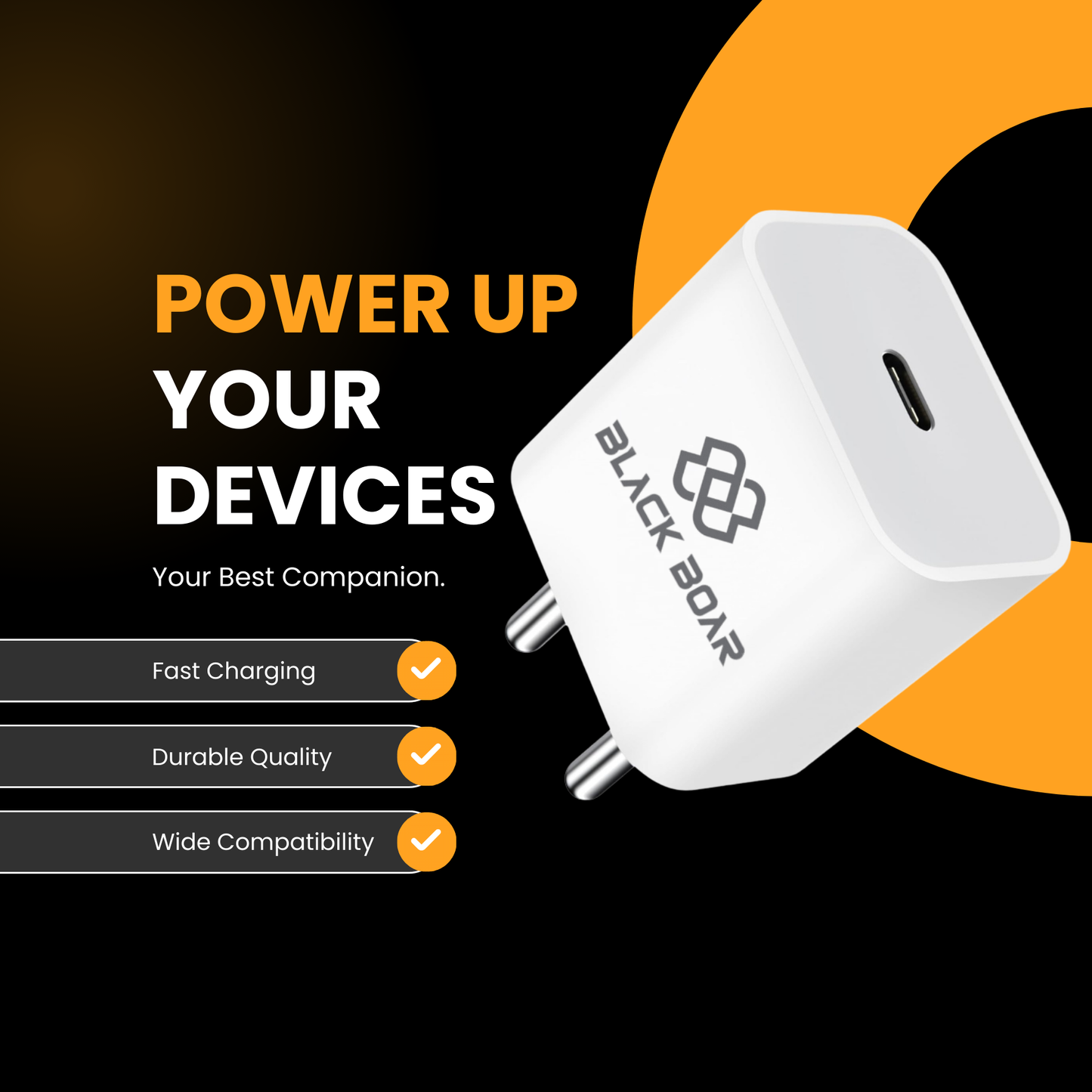 BlackBoar PowerPulse iPhone 20W Charger Type C Adapter, Compatible with iPhone 16/16 Plus/16 Pro/16 Pro Max, iPhone 15/15 Plus/15 Pro/15 Pro Max, iPhone 14/13/12/11 Series with PD 3.0 USB-C 20 Watt Fast Charging Adaptor BIS Certified