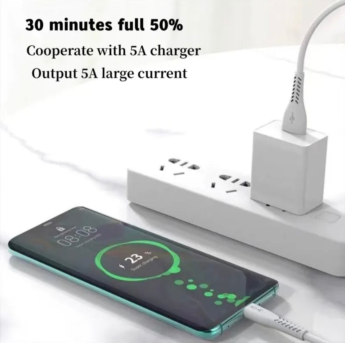 BlackBoar Essential - Type A to Type C 3A 18 watt PVC Fast Charging & 3amp; Data Sync Cable 1 M Length