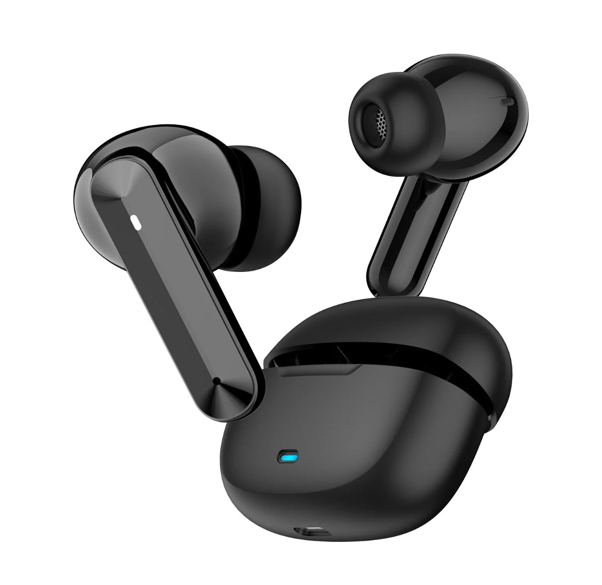 BlackBoar Truly Wireless in Ear Earbuds with 35H Playtime, ENC Mic, 50ms Low Latency, 10mm Bass Drivers, Type-C Fast Charging, IPX5 Ear Buds TWS (Black)