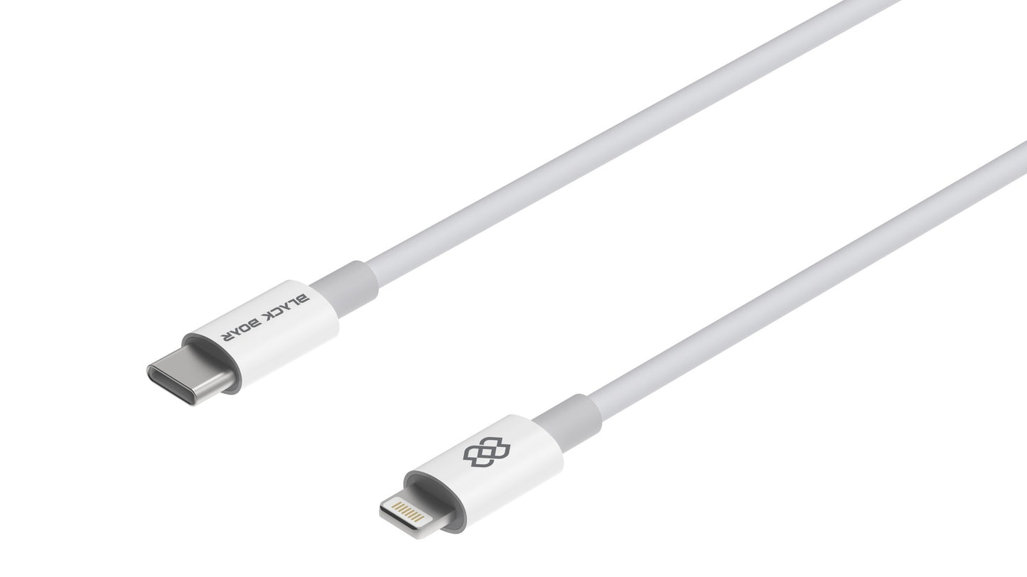 BlackBoar Fusion - Type C to Lightning , 27watt 3A Fast Charging Cable, Premium TPE Material, Support to all Lightning Devices 1M Length