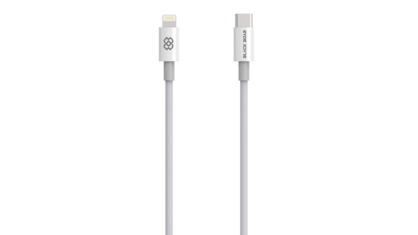 BlackBoar Fusion - Type C to Lightning , 27watt 3A Fast Charging Cable, Premium TPE Material, Support to all Lightning Devices 1M Length